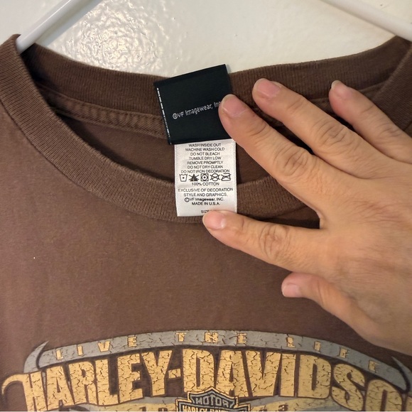 Vintage 2003 Harley Davidson Orlando Florida Tee. Distressed Y2K Biker Tank L - Picture 3 of 8